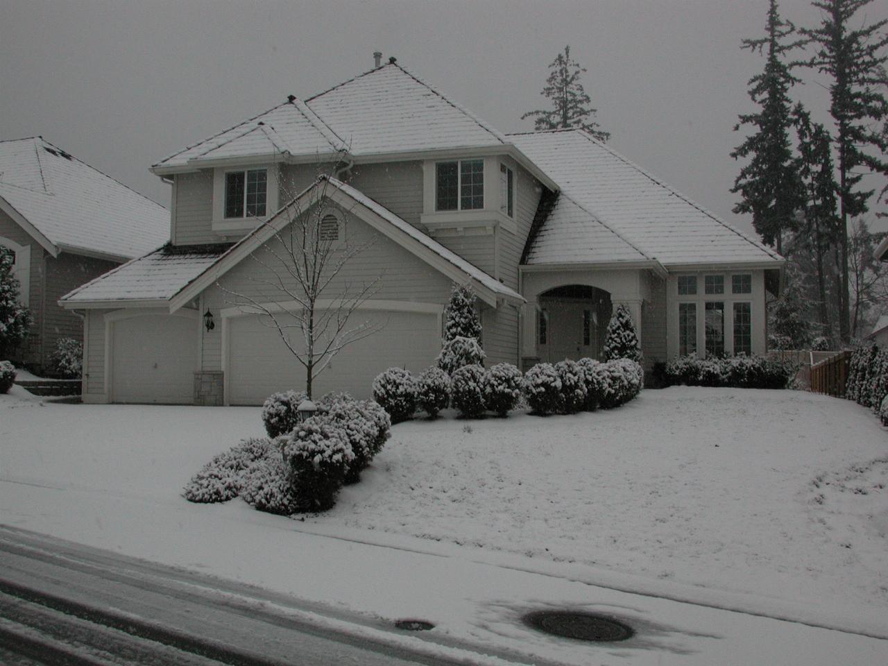 My house with snow on it.