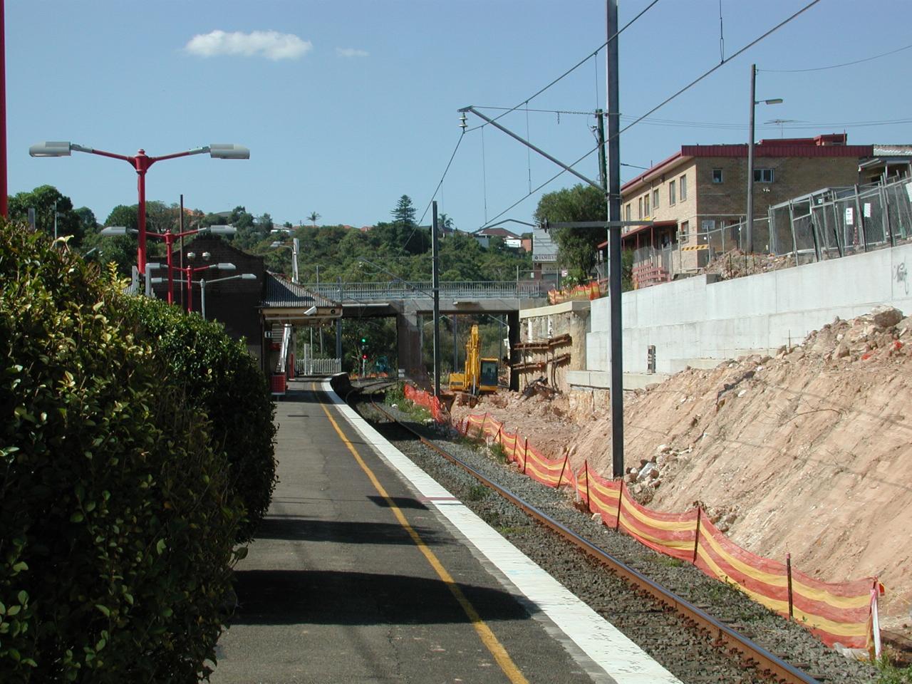 Bardwell Park Railway Station, looking to city, expansion works