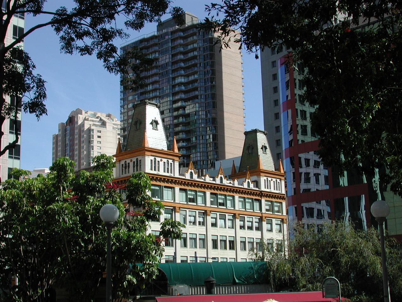 Mark Foy's old building seen from Hyde Park/Museum Station