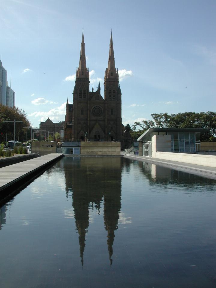 St. Mary's Cathedral new towers from Cook Park