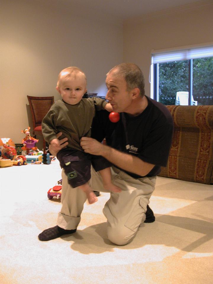 Alexander, and his dad Nick, Frisina, at home at Balmoral