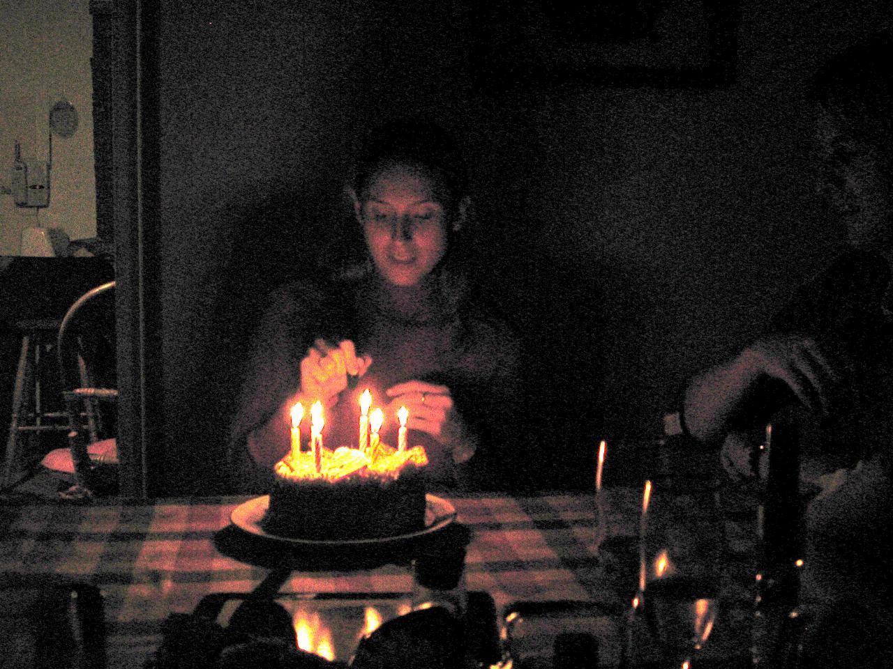 Natalie and her birthday cake (believe me!)