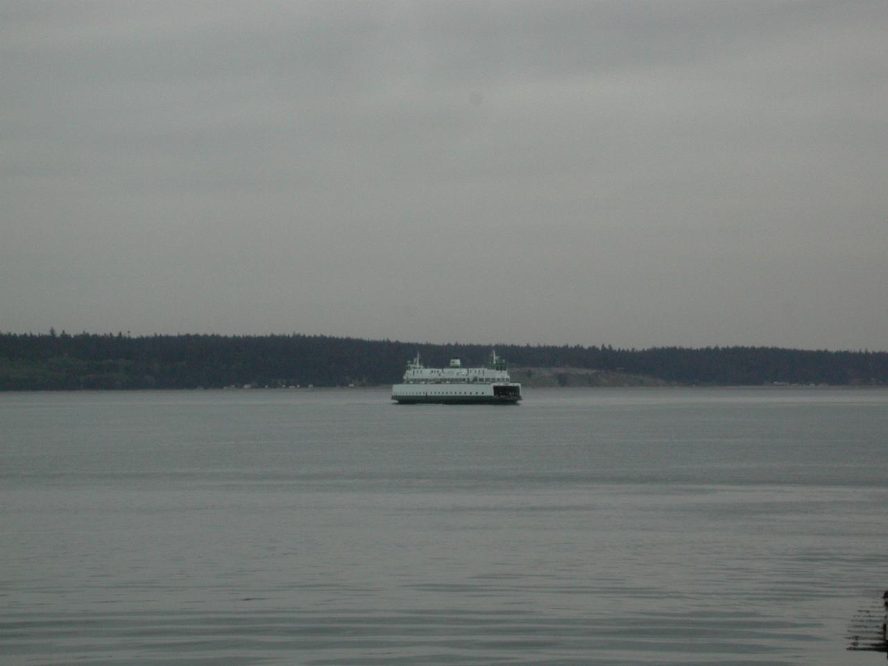 Ferry approaching Port Townsend wharf