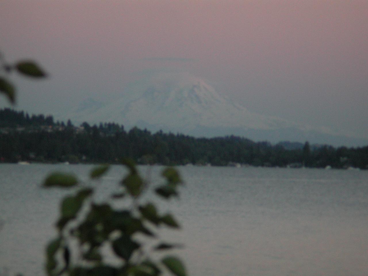 Sunset on Mt. Rainier, viewed from Magnusson Park, Seattle