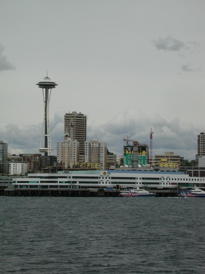 Downtown Seattle as the Bainbridge Island ferry pulls away