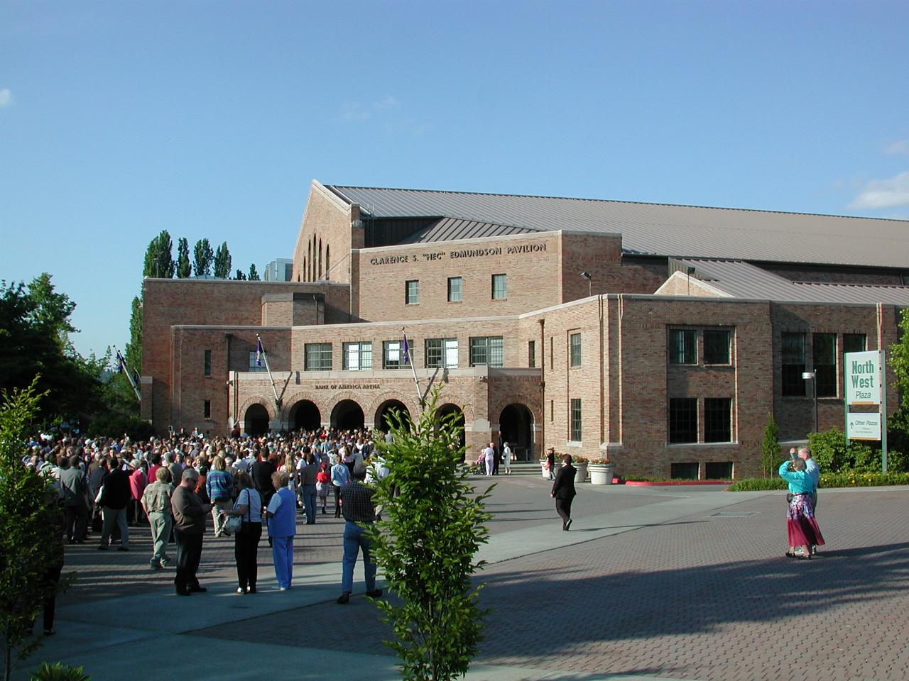 Hec Edmondson Pavillion at UW, for Simon Bennett's End of High School event (