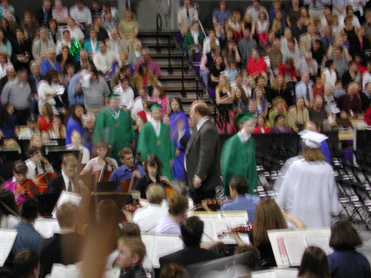 Simon Bennett (right most green) walking to his place