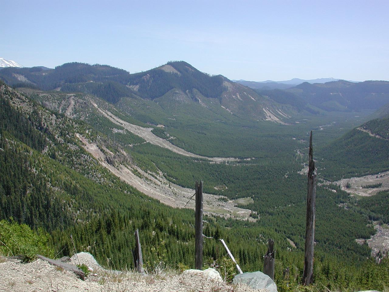 Edge, looking South down Smith Creek, towards the Lewis River (ultimately to the Columbia)