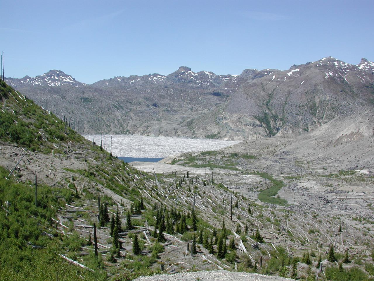 Looking NW over Spirit Lake, from 'Harmony' view point.