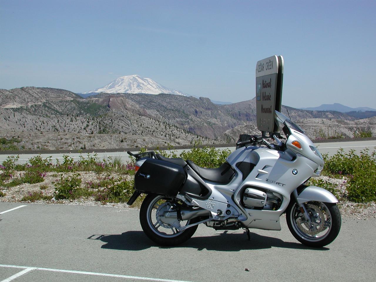 Mt. Adams, over R1150RTA, at Cedar Creek