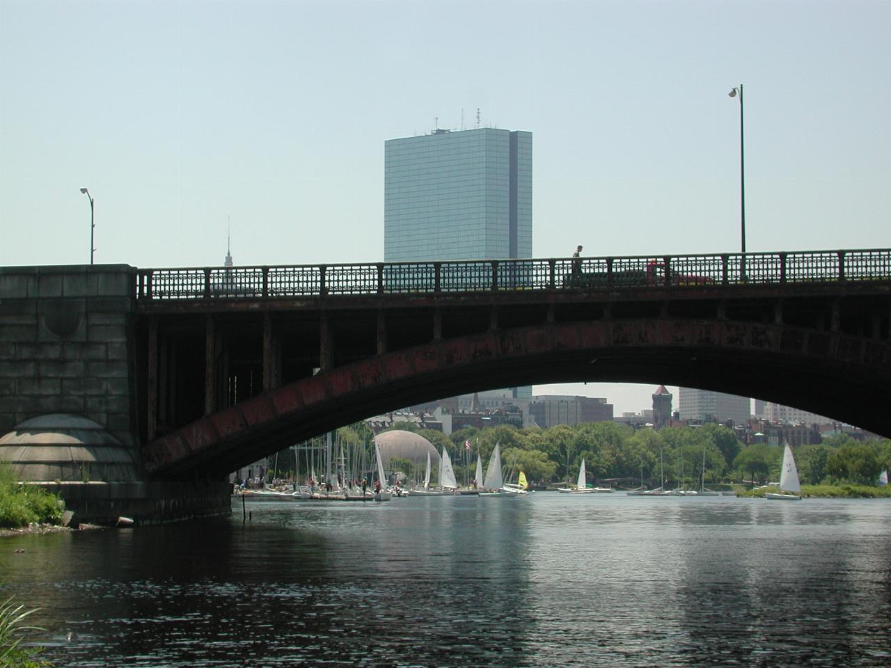 Through Longfellow Bridge to Hatch Memorial Shell on Charles River