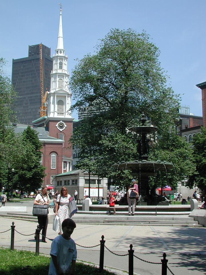 Park Street Church, from Boston Commons (corner), as seen from Commons