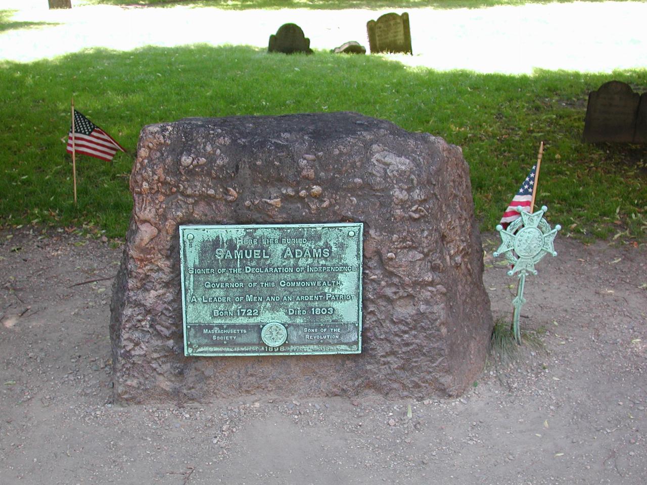 Samuel Adams grave, Granary Burial Grounds