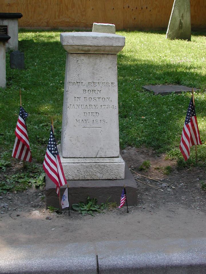 Paul Revere grave, Granary Burial Grounds