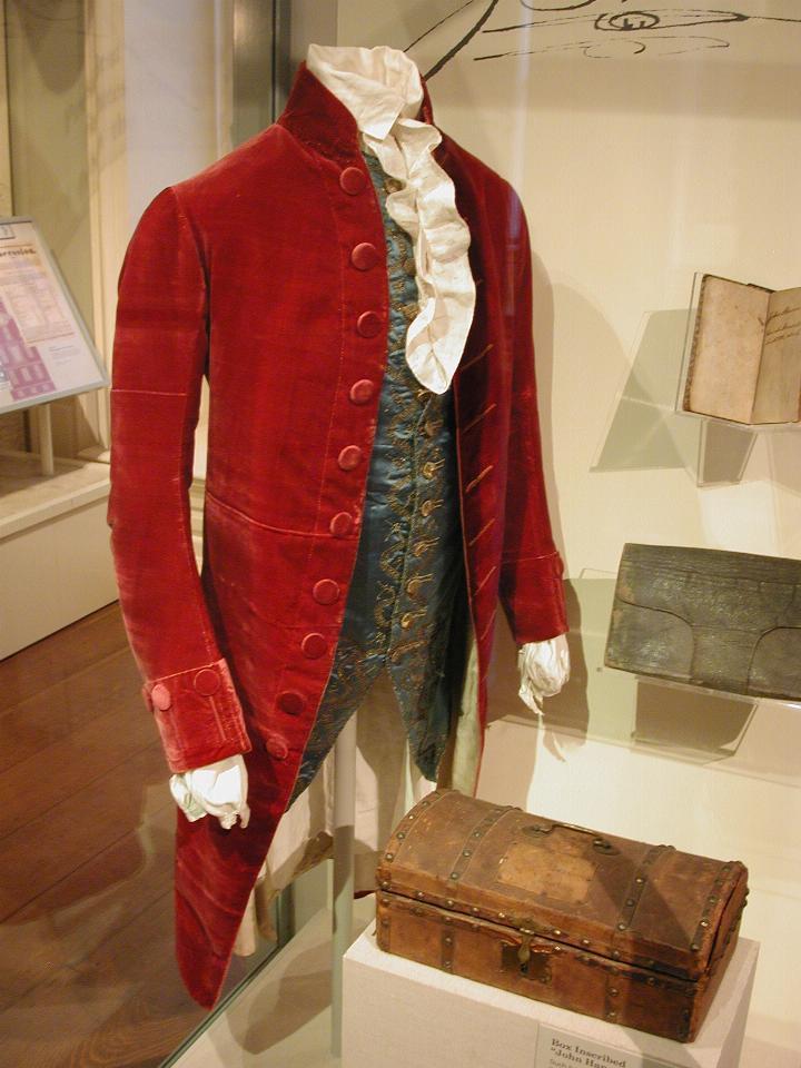 Coat and waistcoat belonging to John Hancock