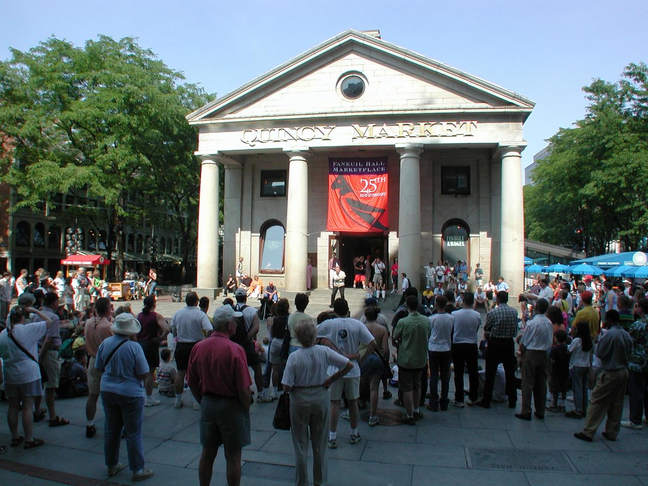 Quincy Market, seen from Faneuil Hall steps