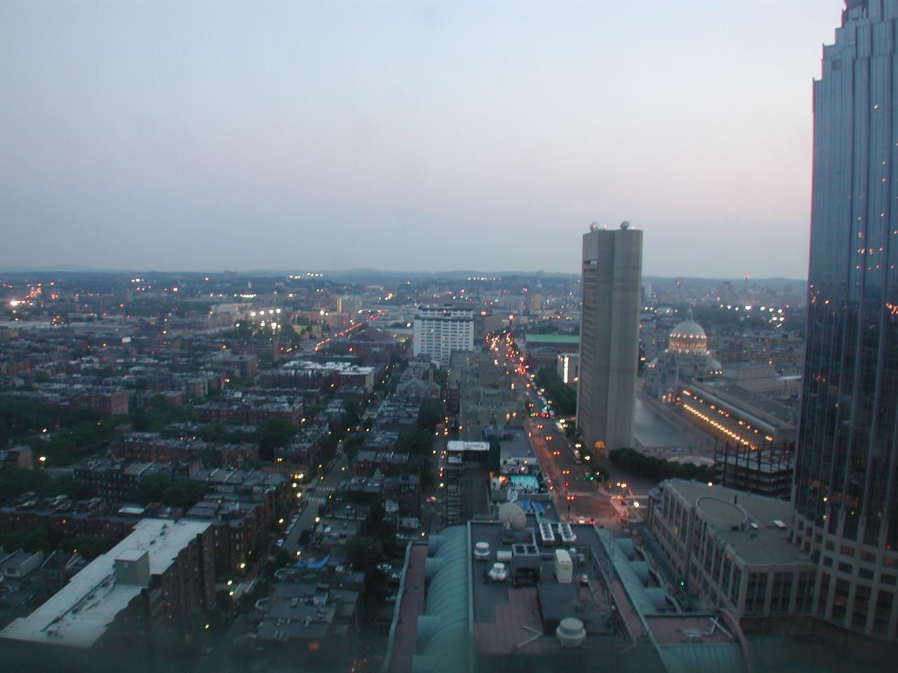 Sunset from room 2739, Copley Square Marriott Hotel