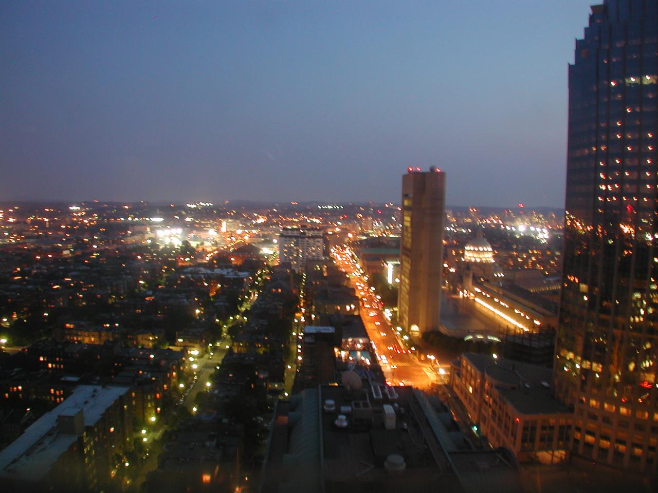 Sunset from room 2739, Copley Square Marriott Hotel