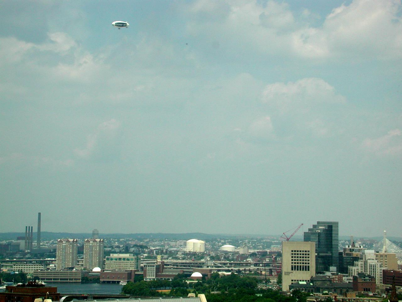 Blimp over the Charles River