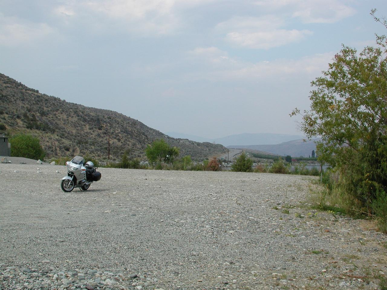 My bike (RT) at the boat launching ramp