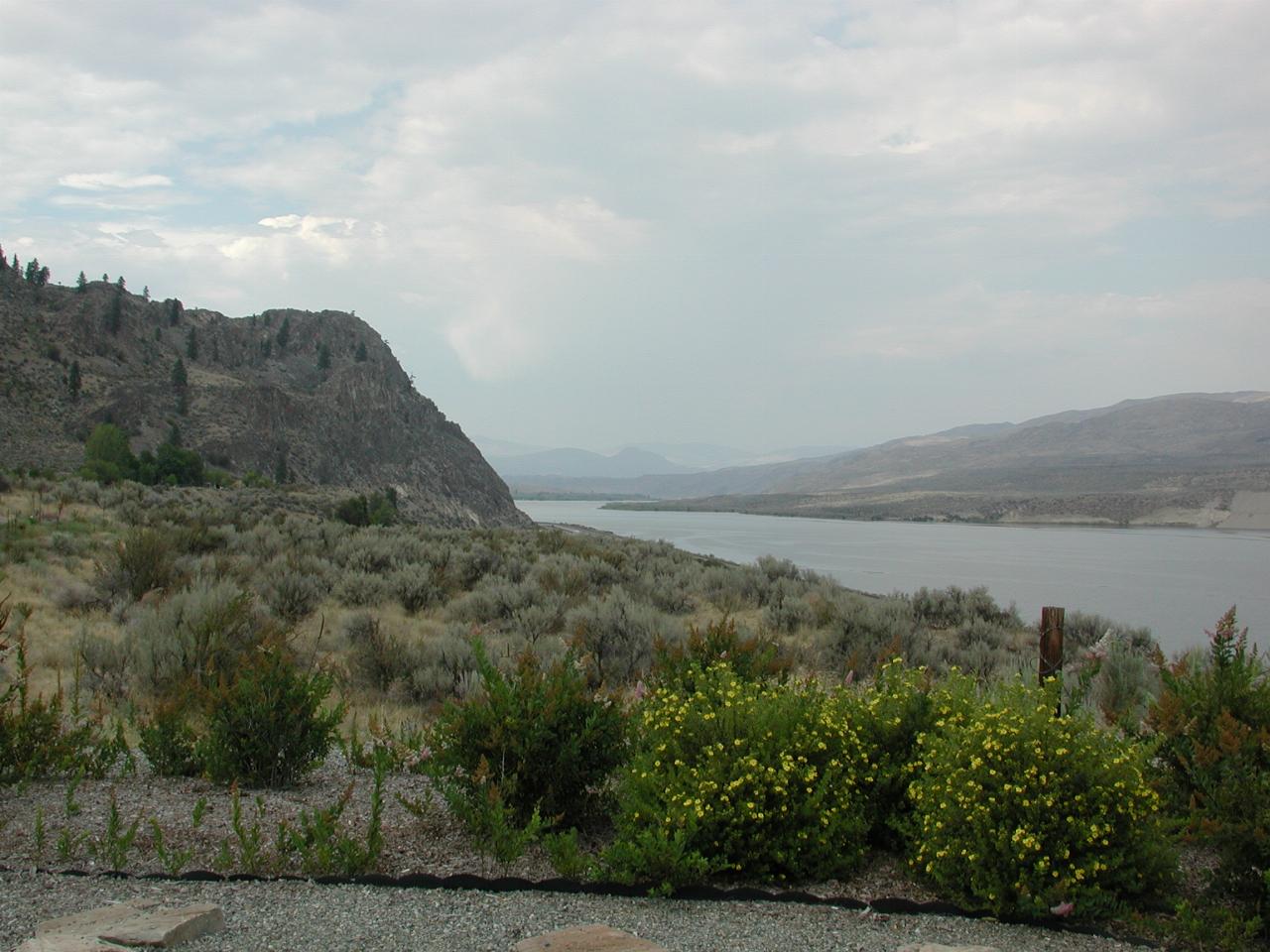 Looking upstream at Wells Dam Visitor Area