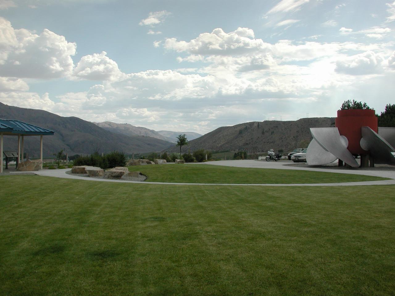 Wells Dam Visitor Area, looking downstream on the Columbia River