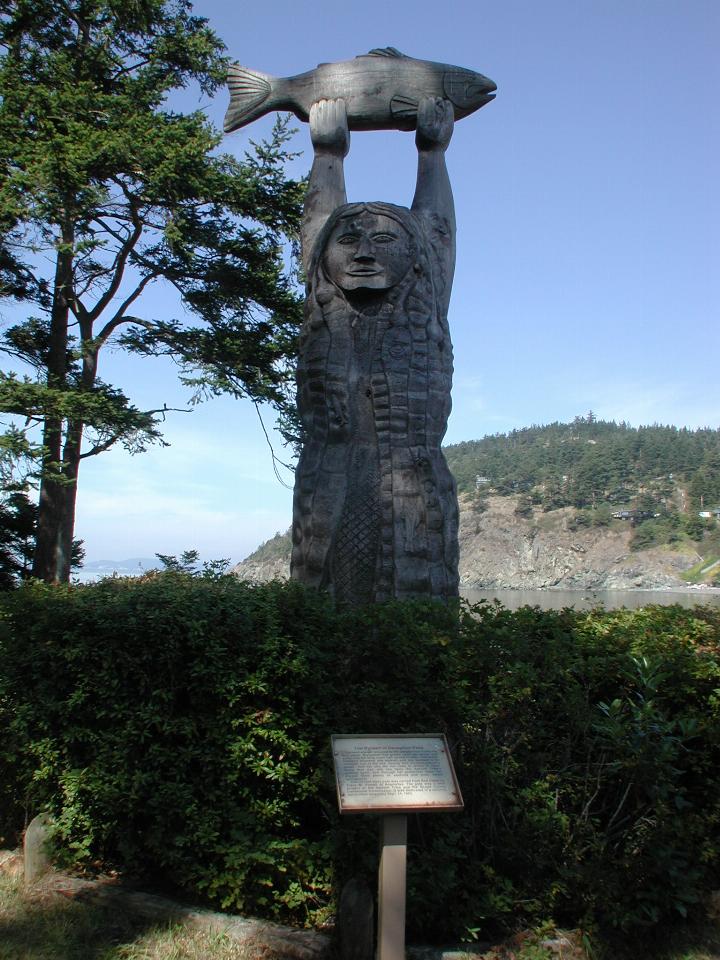 'The Maiden of Deception Pass' wood carving