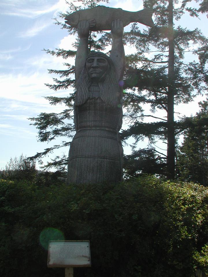 'The Maiden of Deception Pass' wood carving