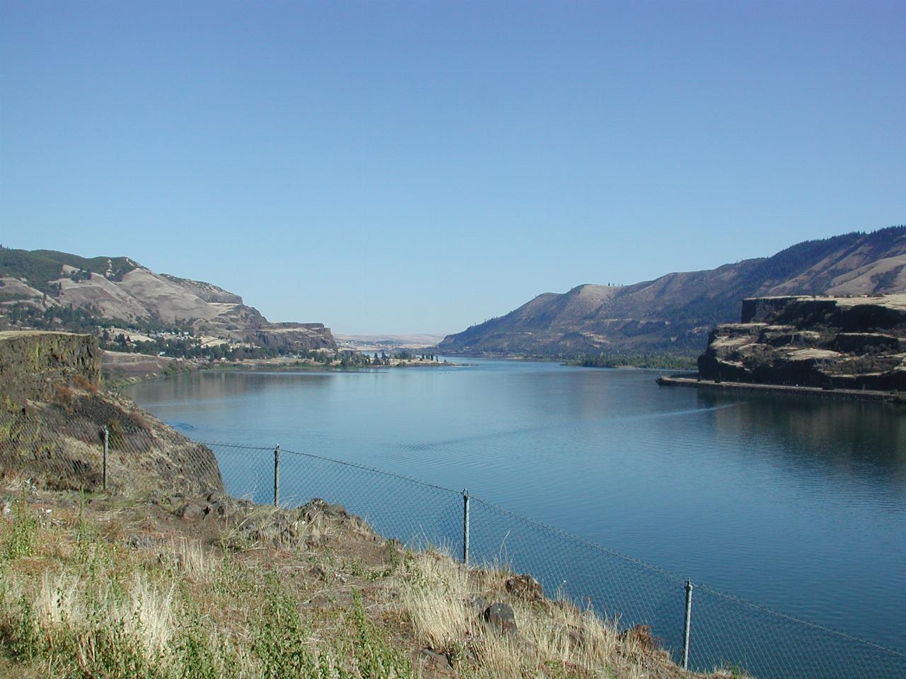 Columbia River, looking east, from Chamberlain Lake Rest Stop