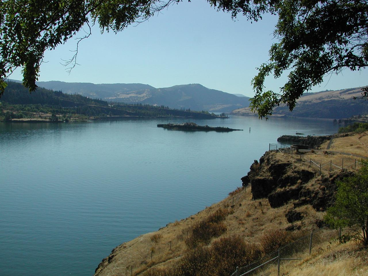 Columbia River, looking west, from Chamberlain Lake Rest Stop