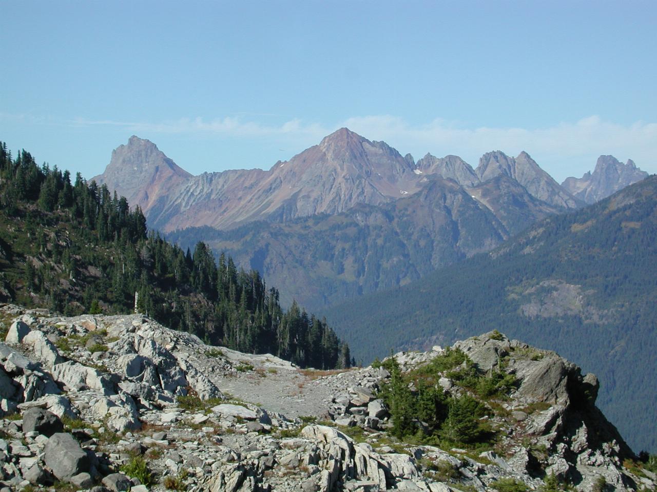 Red Mountain, probably Yellow Aster Butte, from Artists Point