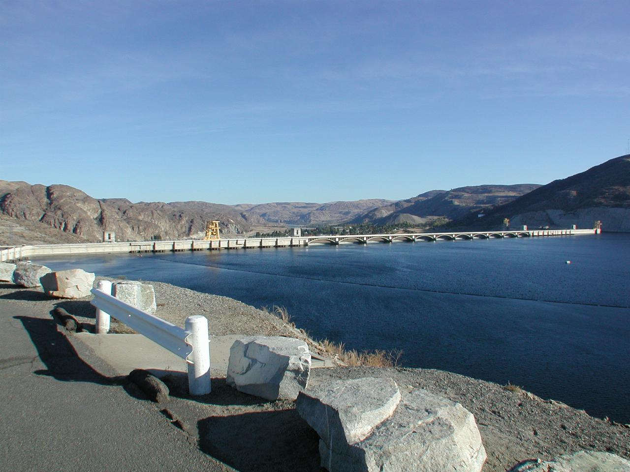 Dam wall in wide angle\