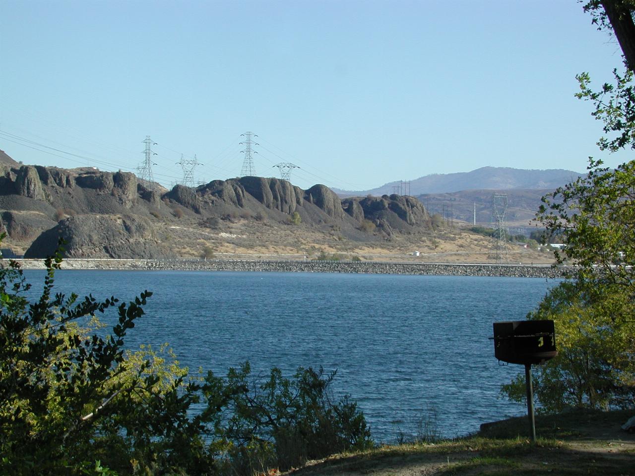 Dam at north end of Banks Lake, looking towards Grand Coulee Dam