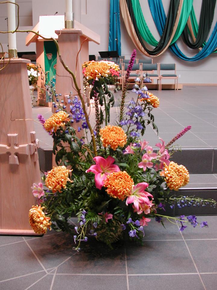 St. John Vianney 30th Birthday - Altar flower decorations