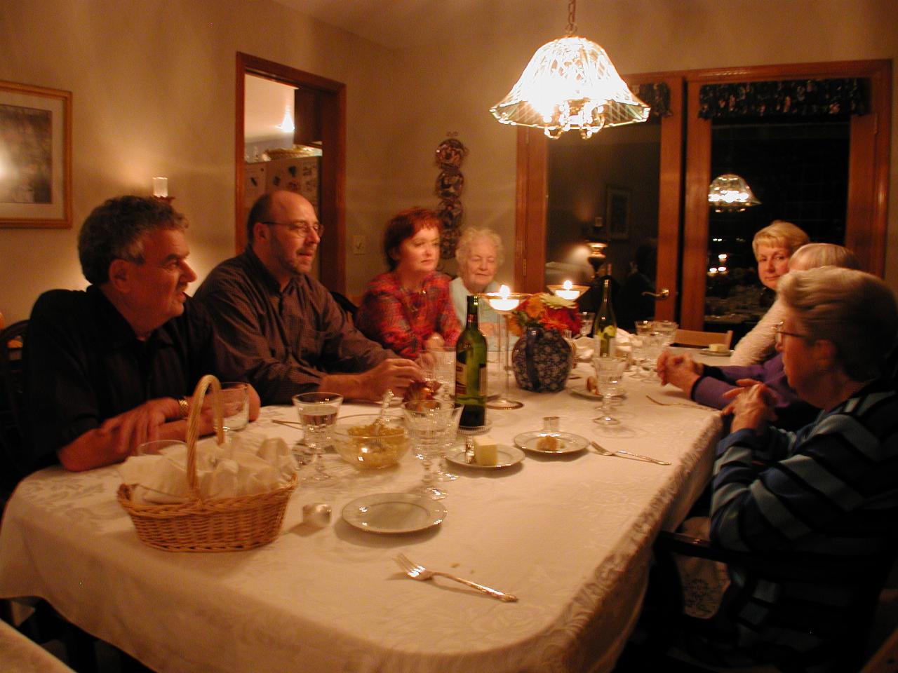 Ah, that was good! Brad, Randy, Sandy, Louise, Judy, Margo, Doris