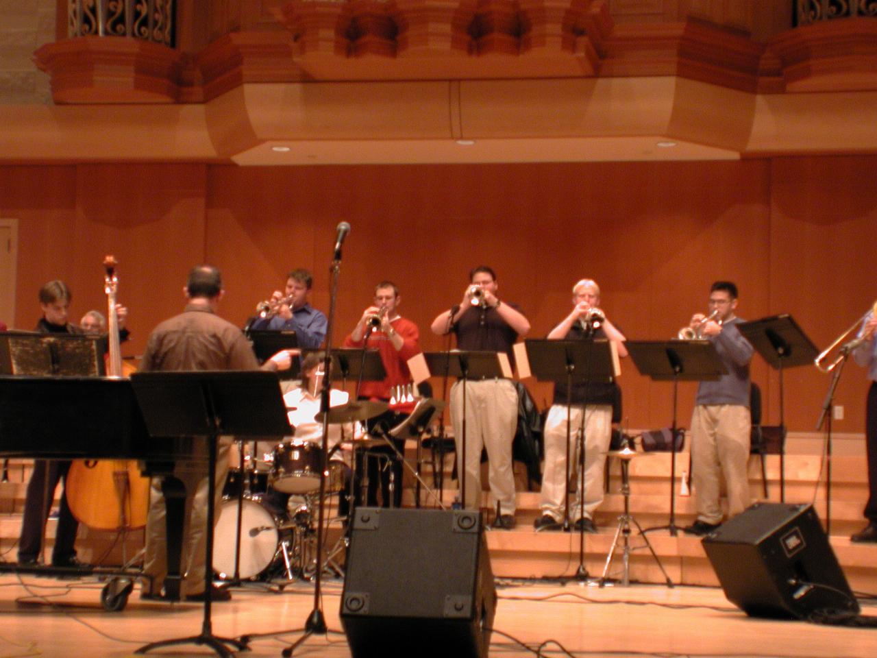 PLU's Jazz Ensemble - trumpets in full swing