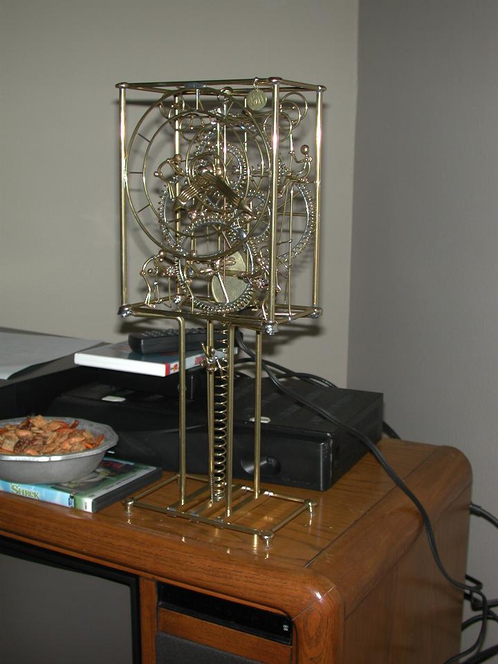 Rick's amazing clock, made from springs!