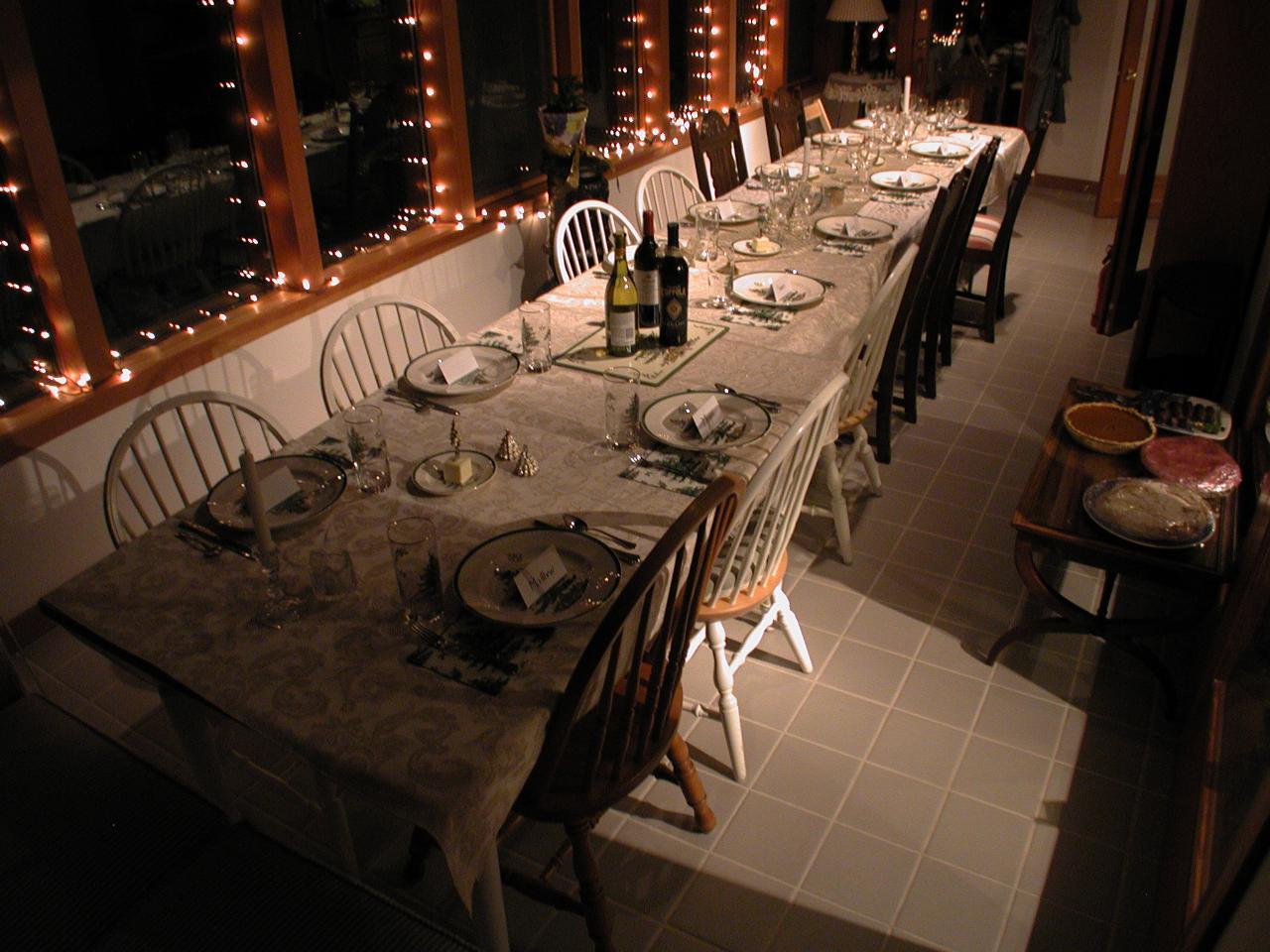 The dinner table, before the hordes descend