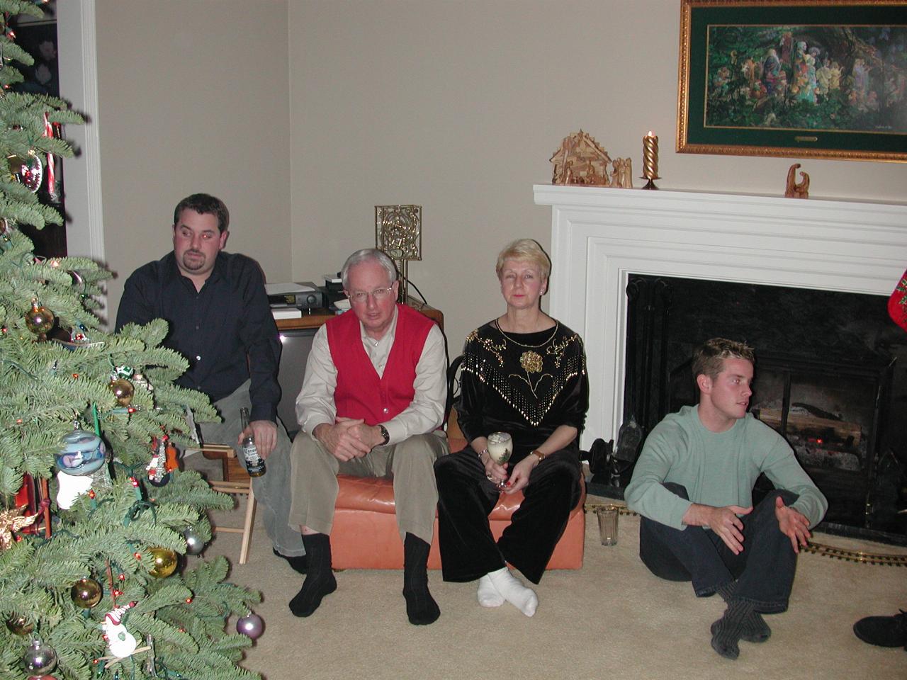 Bill's sons Lee (left) and Ray (right), with Bill and Judy