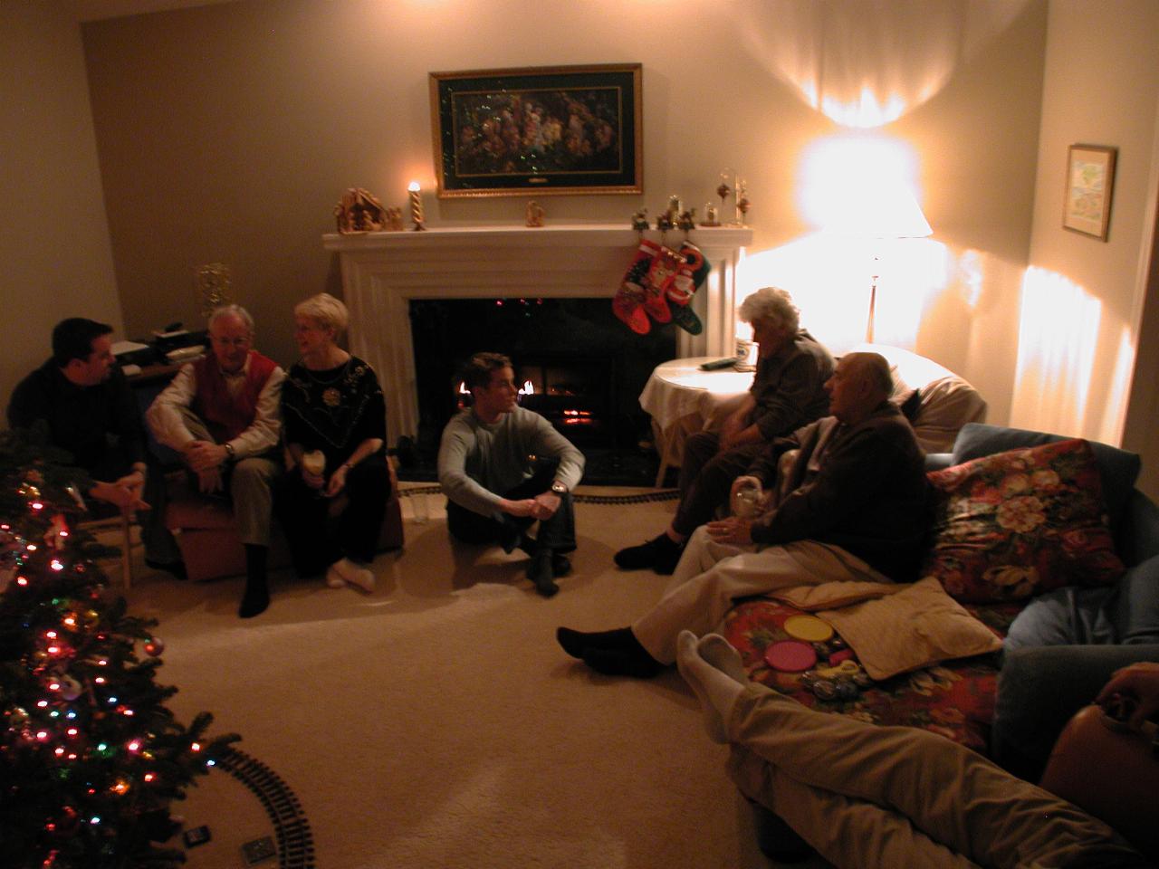 L to R: Lee, Bill, Judy, Ray, Barbara, Jim, Sandy and Randy's legs