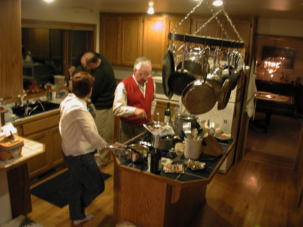 Patty, Randy and Bill (cooking vegetables)