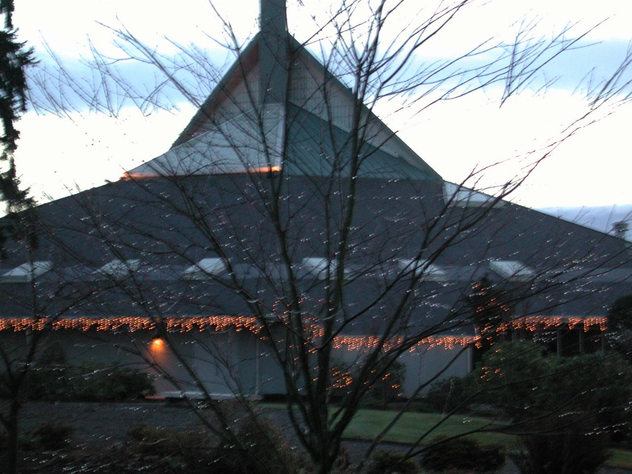 Sunset on New Year's Eve at St. John Vianny Church, Kirkland WA