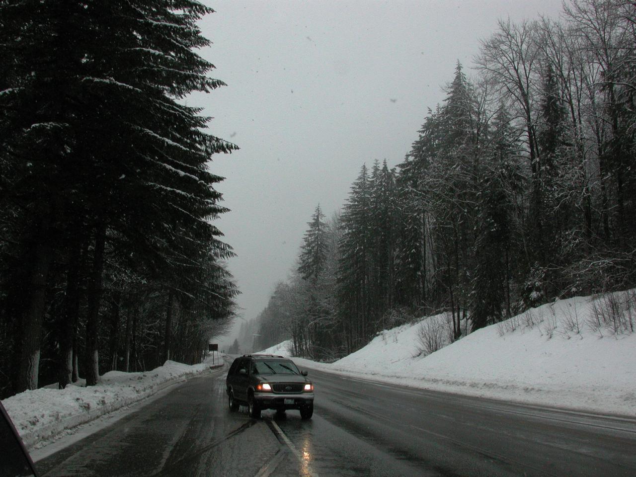 On the road (US-2) to Leavenworth, western side of Stevens Pass