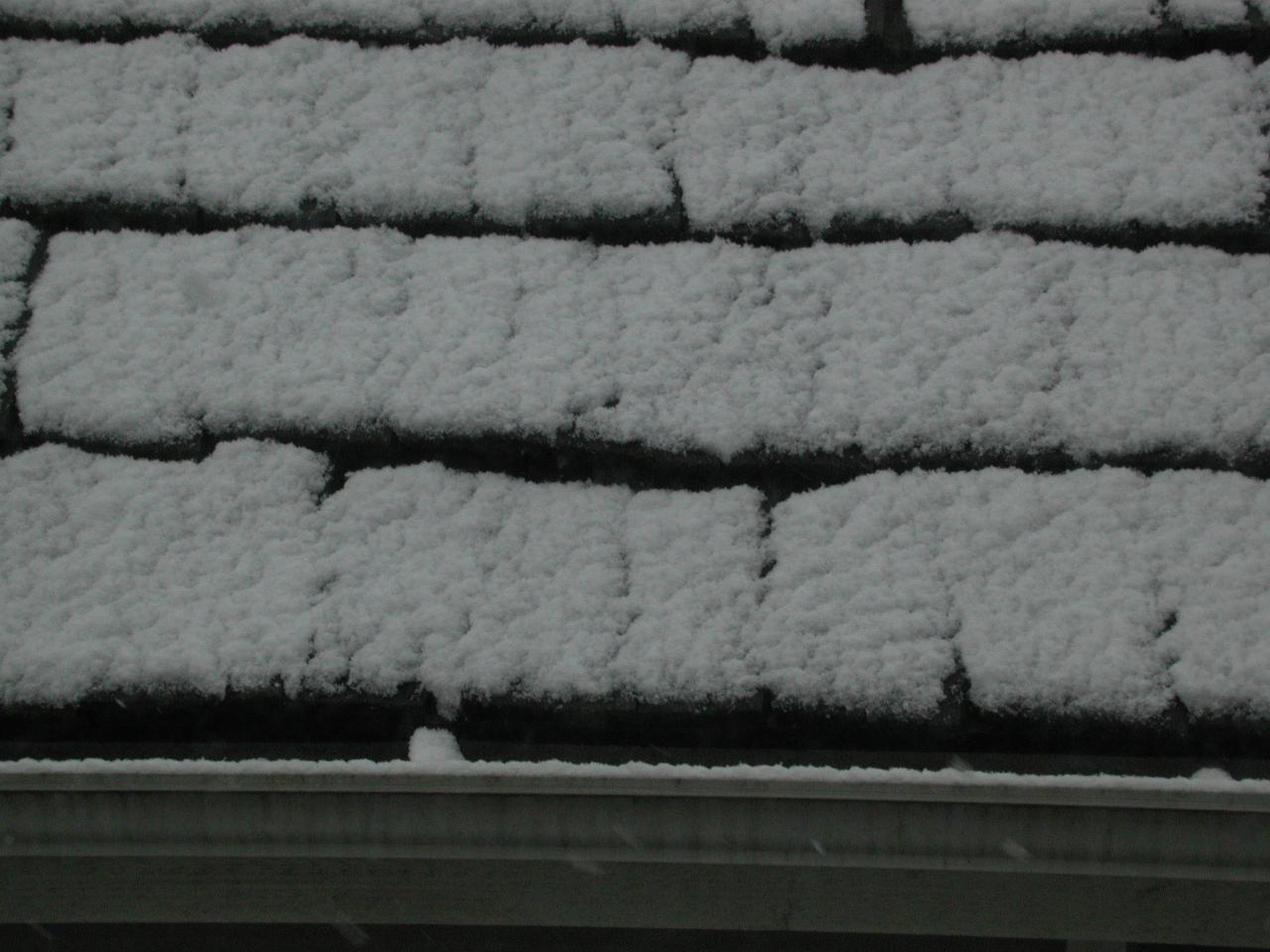 Patchy snow on Deal's roof