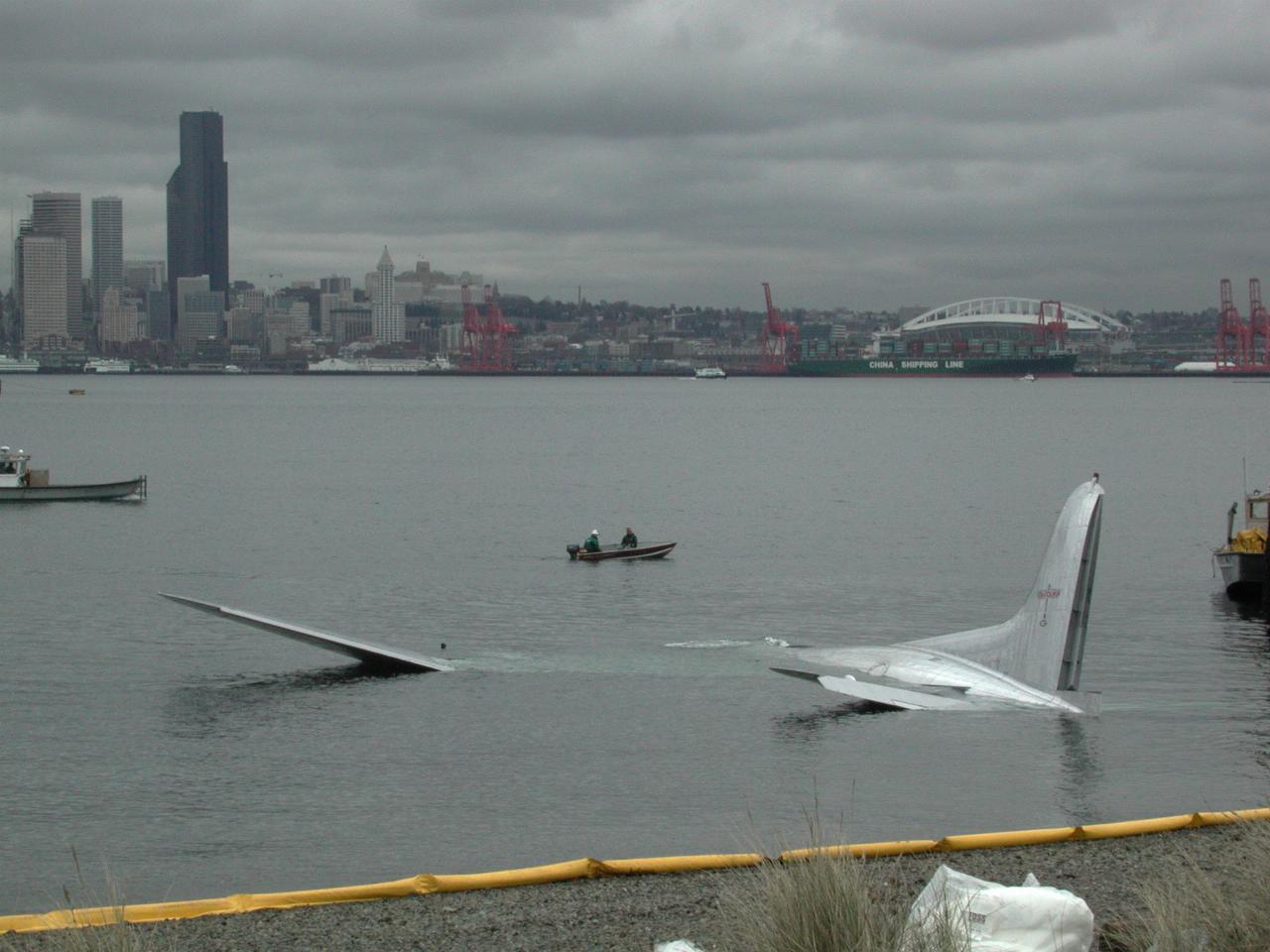 The Boeing 307 Stratoliner which crashed in Elliot Bay on 28 Mar 2002