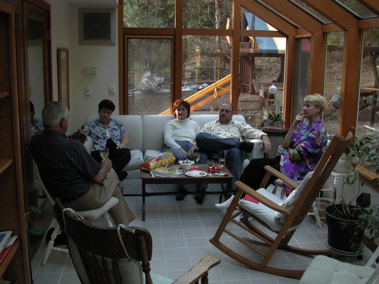 Easter Dinner at the Franklins: Bill, Patty, Sandy, Randy, Judy