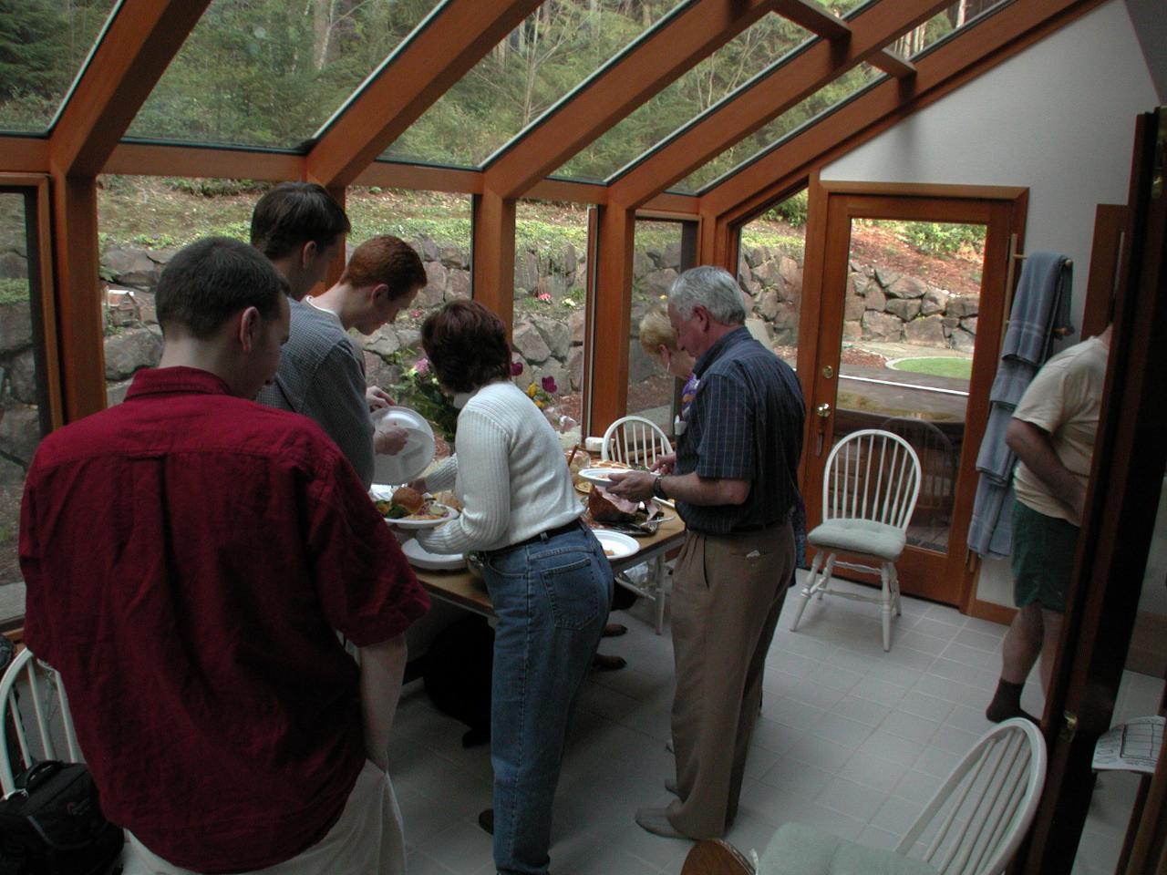 Franklin's Easter: Simon, Matthew, David, Sandy, Bill, Rick (escaping)