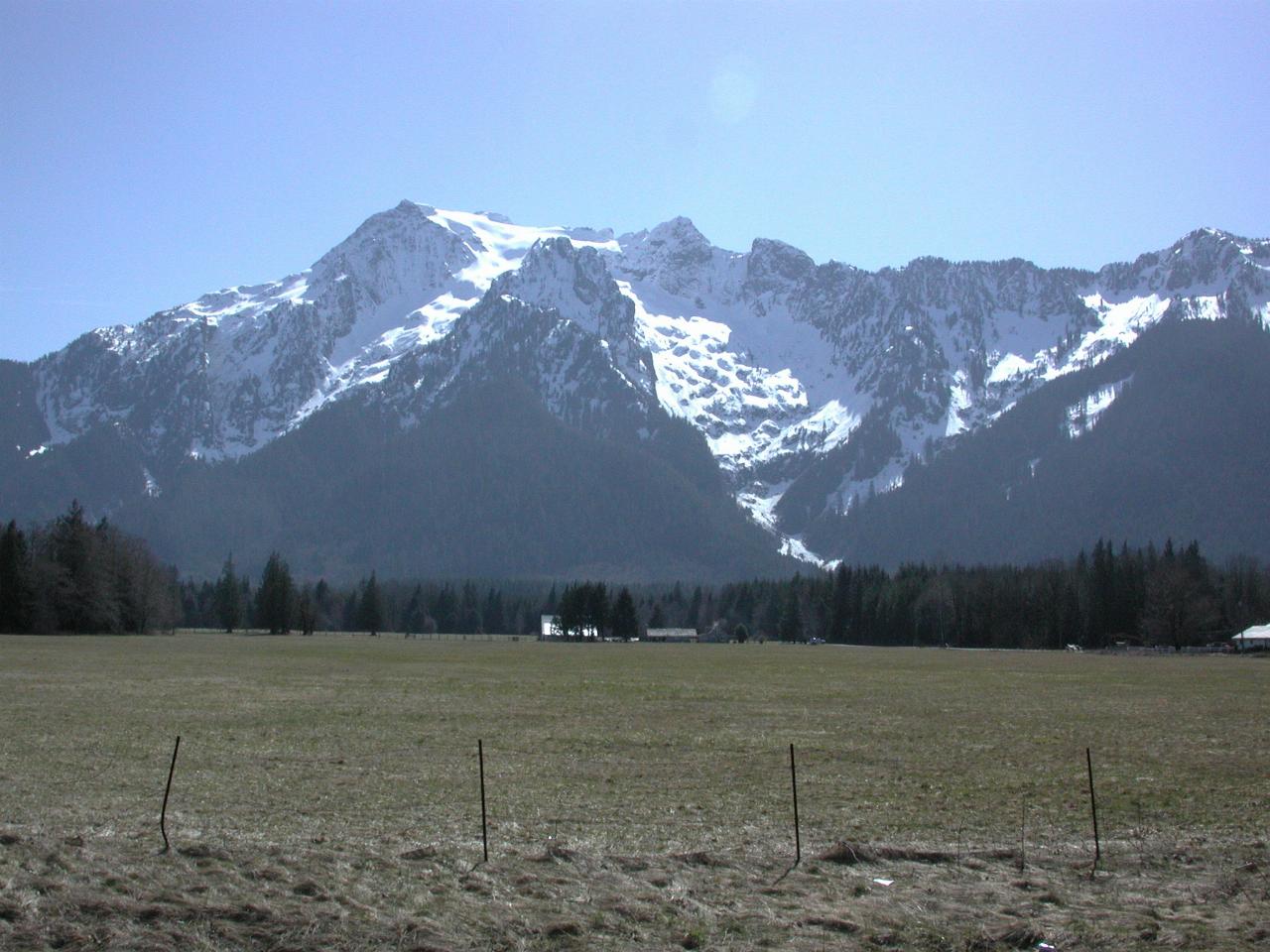 Snowy peaks just south of Darrington