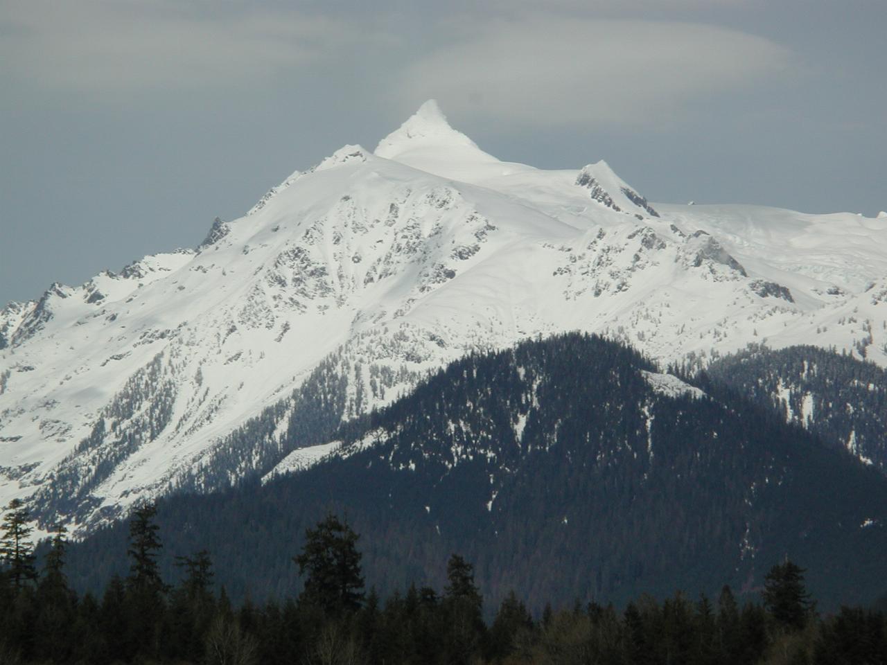 Close up of Mt. Shuksan from picnic area, Baker Lake Dam