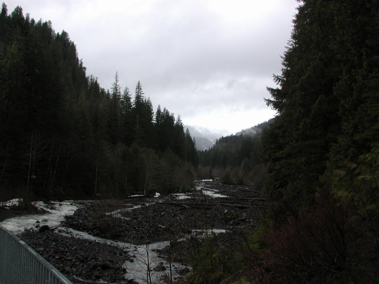 Boulder Creek, after some warmth and rain, but not much flow